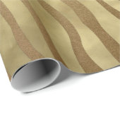 Gold Luxury Luxury Zebra Jungle Safari Glam Geschenkpapier (Rolleneckpunkt)