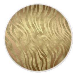 Gold Luxury Luxury Zebra Jungle Safari Glam Keramikknauf
