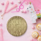 Gold Luxury Luxury Zebra Jungle Safari Glam Pappteller (Party)