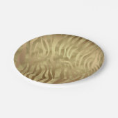 Gold Luxury Luxury Zebra Jungle Safari Glam Pappteller (Schrägansicht)