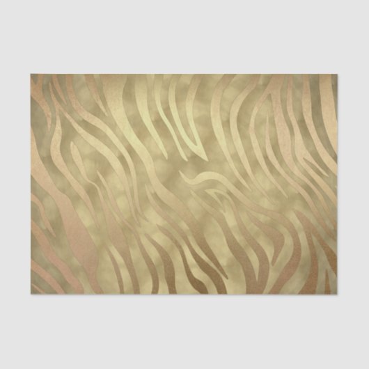 Gold Luxury Luxury Zebra Jungle Safari Glam Seidenpapier (Vorderseite)