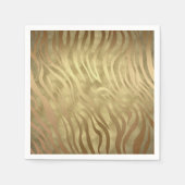 Gold Luxury Luxury Zebra Jungle Safari Glam Serviette (Vorderseite)