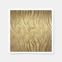 Gold Luxury Luxury Zebra Jungle Safari Glam Serviette