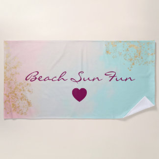 Gold Luxury Modern Blush Pink Soft Mint Collection Strandtuch