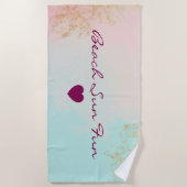 Gold Luxury Modern Blush Pink Soft Mint Collection Strandtuch (Vorderseite)