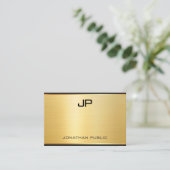 Gold Luxury Modern Look Glamour Template Elegant Visitenkarte (Stehend Vorderseite)