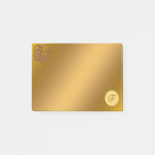 Gold Luxury Monogram F Post-it Klebezettel (Vorderseite)