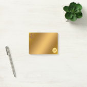 Gold Luxury Monogram H Post-it Klebezettel (Büro)