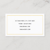 Gold Luxury Number & Currency Symbols Buchhalter Visitenkarte (Rückseite)