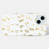 Gold Luxury Numbers & Currency Symbols Muster Case-Mate iPhone Hülle (Rückseite (Horizontal))