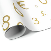 Gold Luxury Numbers & Currency Symbols Muster Geschenkpapier (Rolleneckpunkt)