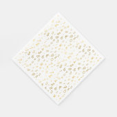 Gold Luxury Numbers & Currency Symbols Muster Serviette (Ecke)