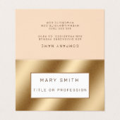 Gold Luxury Visitenkarten (Außenseite Aufgefaltet)