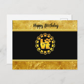 Gold Luxus Dekoration Hund Pfoten Gold Folie und s Postkarte (Vorne/Hinten)