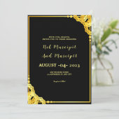 Gold Luxus Einladungs-Card Vector Vorlage (Stehend Vorderseite)