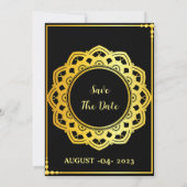 Gold Luxus Einladungs-Card Vector Vorlage (Rückseite)