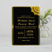 Gold Luxus Einladungs-Karte Gold Foil Vector Folieneinladung (Stehend vorne)