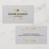 Gold Luxus Elemente | Shimmer Sequin Background Visitenkarte (Vorne/Hinten)