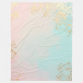 Gold Luxus Moderne Blush Rosa Soft Mint Kollektion Fleecedecke (Vorderseite)