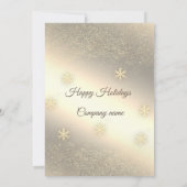 Gold Luxus Schneeflocken Neujahr Party Einladung (Rückseite)