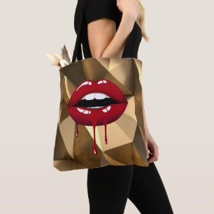 Gold Luxus Schönheit Glamour Rot Tropfen Tröpfelnd Tasche