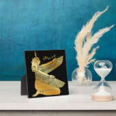 Gold Ma'at ägyptische Geistesjustizgöttin Fotoplatte (InSitu)