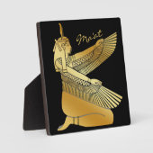 Gold Ma'at ägyptische Geistesjustizgöttin Fotoplatte (Vorderseite)