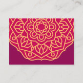 Gold Magenta Mandala Indian Wedding Details Begleitkarte (Rückseite)