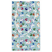 Gold Magical Star Rainbow Unicorn Kleine Geschenktüte (Rückseite)