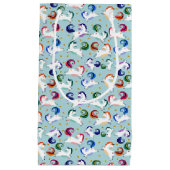 Gold Magical Star Rainbow Unicorn Kleine Geschenktüte (Vorderseite)