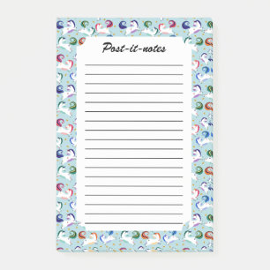 Gold Magical Star Rainbow Unicorn Post-it Klebezettel