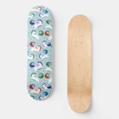 Gold Magical Star Rainbow Unicorn Skateboard (Vorderseite)