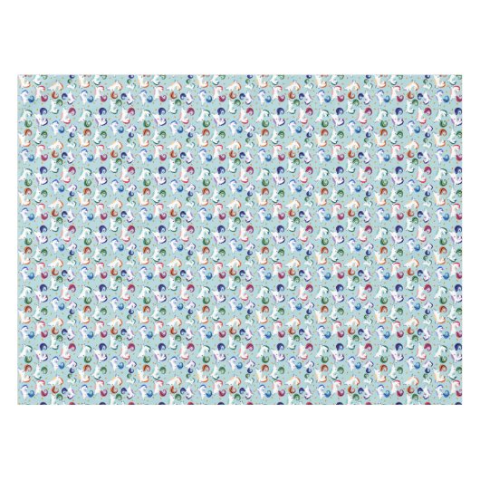 Gold Magical Star Rainbow Unicorn Tischdecke (Vorderseite (Horizontal))