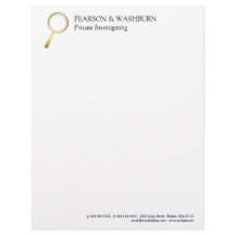 Gold Magnizing Glass Private Eye Name & Kontakt