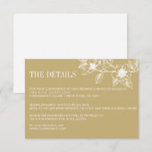 Gold Magnolia Blume Bloom | HochzeitsrSVP RSVP Karte (Vorne/Hinten)