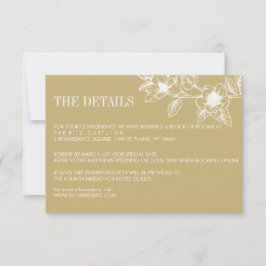 Gold Magnolia Blume Bloom | HochzeitsrSVP RSVP Karte