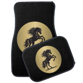 Gold Majestic Bucking Horse Autofußmatte