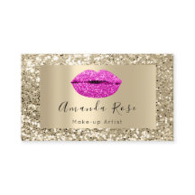 Gold MAKE-UP ARTIST RED KISS LIPS GLITZER