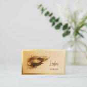 Gold-Make-up-Augen-Lashes Visitenkarte (Stehend Vorderseite)