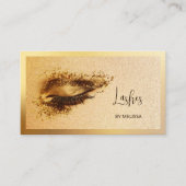 Gold-Make-up-Augen-Lashes Visitenkarte (Vorderseite)