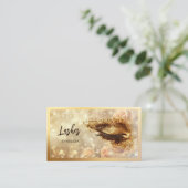 Gold-Make-up-Augen-Lashes Visitenkarte (Stehend Vorderseite)
