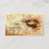 Gold Make Up Eye Lashes Visitenkarte (Vorderseite)