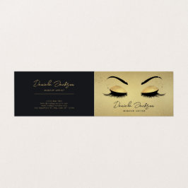 Gold Makeup Artist Beauty Falted Business Card Visitenkarten