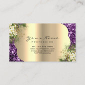 Gold Makeup Artist Lashes Bläschen Pfefferminze Li Visitenkarte (Rückseite)