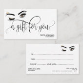 Gold Makeup Augenbraun Schönheitssalon Geschenkkar Visitenkarte (Vorne/Hinten)