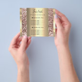 Gold Makeup Beauty Salon Rose Haar Nägel Glitzer F Flyer (Gruppe)