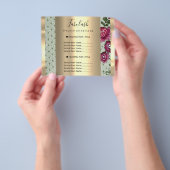 Gold Makeup Beauty Salon Rose Haar Nägel Spitzen Flyer (Gruppe)