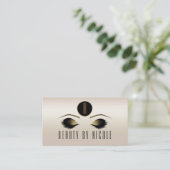 Gold Makeup Eyes Eyelashes Customer Loyalty Card Treuekarte (Stehend Vorderseite)