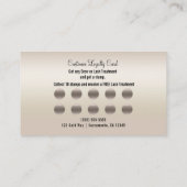Gold Makeup Eyes Eyelashes Customer Loyalty Card Treuekarte (Rückseite)