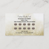 Gold Makeup Eyes Glam Customer Loyalty Card Treuekarte (Rückseite)